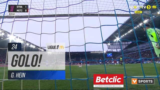 GOLO! Metz, G. Hein aos 24', Strasbourg 1-1 Metz