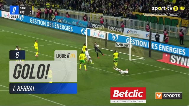 GOLO! Paris FC, I. Kebbal aos 6', Nantes 0-1 Paris FC