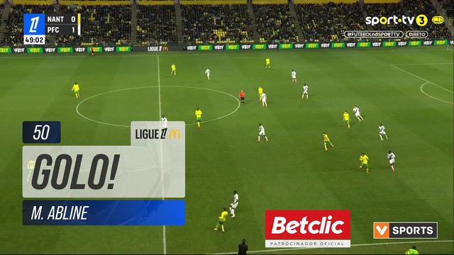 GOLO! Nantes, M. Abline aos 50', Nantes 1-1 Paris FC