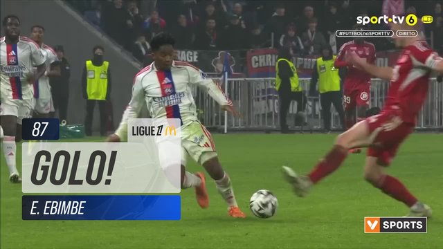 GOLO! Brest, E. Ebimbe aos 87', Lyon 2-1 Brest