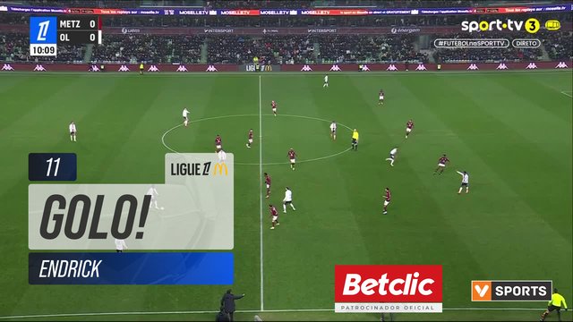 GOLO! Lyon, Endrick aos 11', Metz 0-1 Lyon