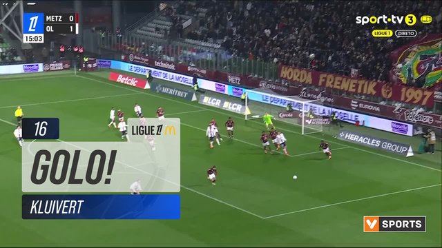 GOLO! Lyon, Kluivert aos 16', Metz 0-2 Lyon