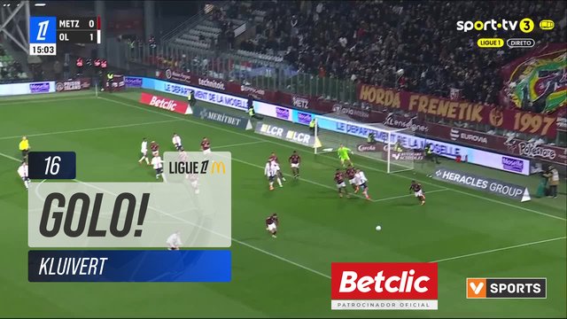 GOLO! Lyon, Kluivert aos 16', Metz 0-2 Lyon