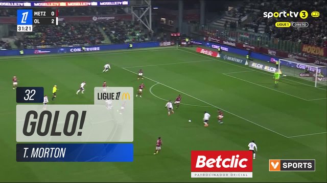 GOLO! Lyon, T. Morton aos 32', Metz 0-3 Lyon