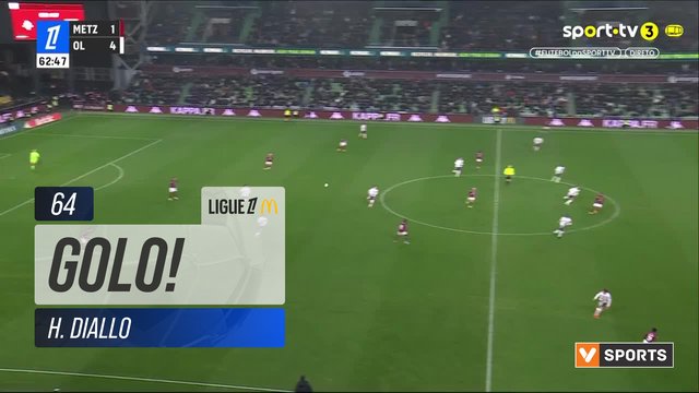 GOLO! Metz, H. Diallo aos 64', Metz 2-4 Lyon