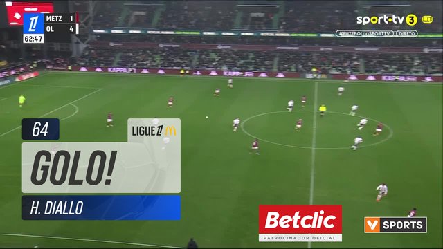 GOLO! Metz, H. Diallo aos 64', Metz 2-4 Lyon