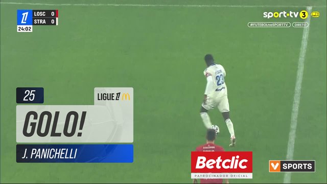 GOLO! Strasbourg, J. Panichelli aos 25', Lille 0-1 Strasbourg