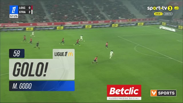GOLO! Strasbourg, M. Godo aos 58', Lille 0-3 Strasbourg