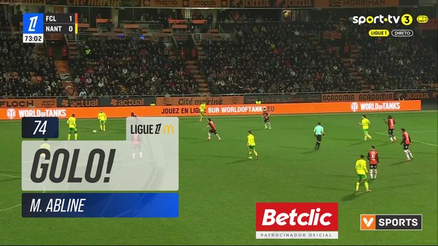 GOLO! Nantes, M. Abline aos 74', Lorient 1-1 Nantes