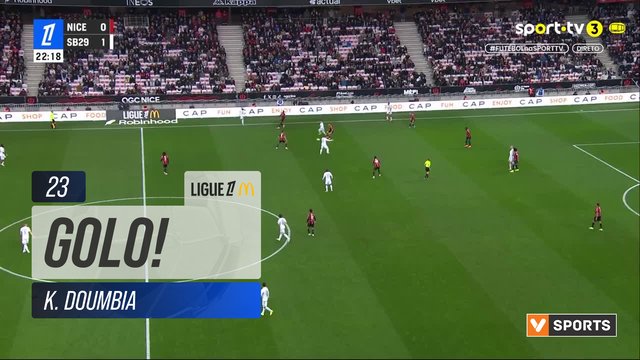 GOLO! Brest, K. Doumbia aos 23', Nice 0-2 Brest
