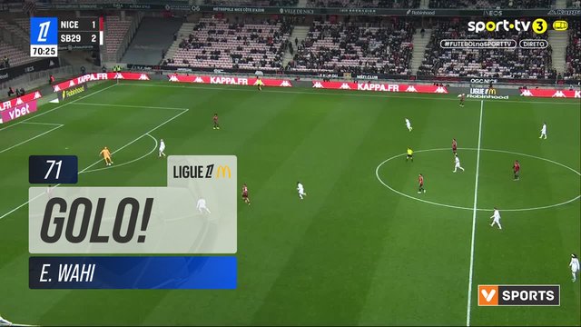 GOLO! Nice, E. Wahi aos 71', Nice 2-2 Brest