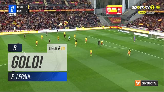 GOLO! Rennes, E. Lepaul aos 8', Lens 0-1 Rennes