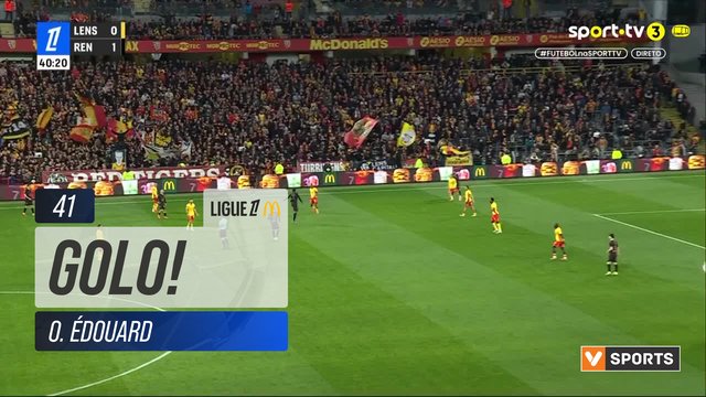 GOLO! Lens, O. Édouard aos 41', Lens 1-1 Rennes