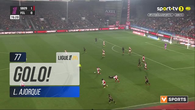 GOLO! Brest, L. Ajorque aos 77', Brest 2-0 Lorient