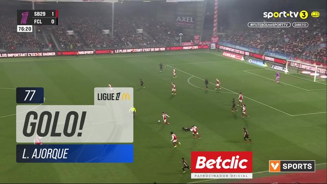GOLO! Brest, L. Ajorque aos 77', Brest 2-0 Lorient
