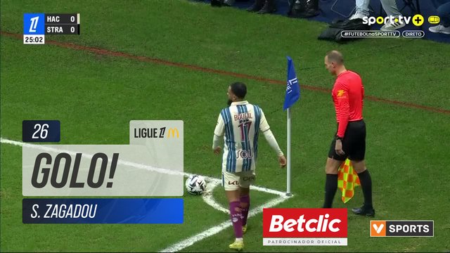 GOLO! Le Havre, S. Zagadou aos 26', Le Havre 1-0 Strasbourg