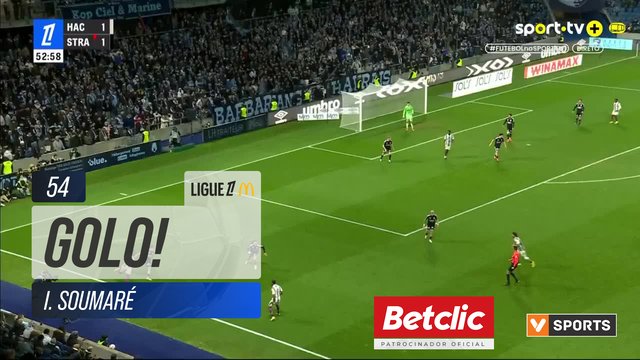 GOLO! Le Havre, I. Soumaré aos 54', Le Havre 2-1 Strasbourg