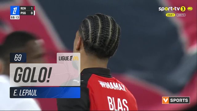 GOLO! Rennes, E. Lepaul aos 69', Rennes 2-0 PSG