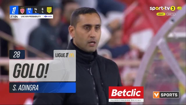 GOLO! Monaco, S. Adingra aos 28', Monaco 2-0 Nantes