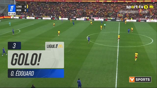 GOLO! Lens, O. Édouard aos 3', Lens 1-0 Monaco