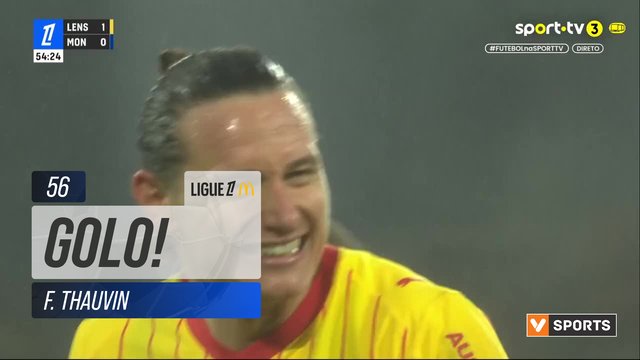 GOLO! Lens, F. Thauvin aos 56', Lens 2-0 Monaco