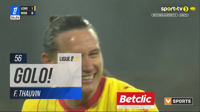 GOLO! Lens, F. Thauvin aos 56', Lens 2-0 Monaco