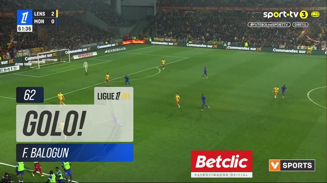 GOLO! Monaco, F. Balogun aos 62', Lens 2-1 Monaco