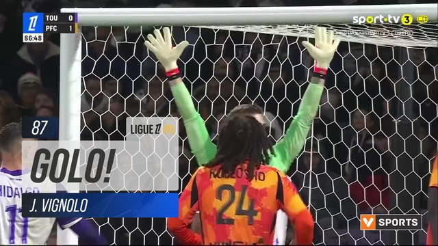 GOLO! Toulouse, J. Vignolo aos 87', Toulouse 1-1 Paris FC