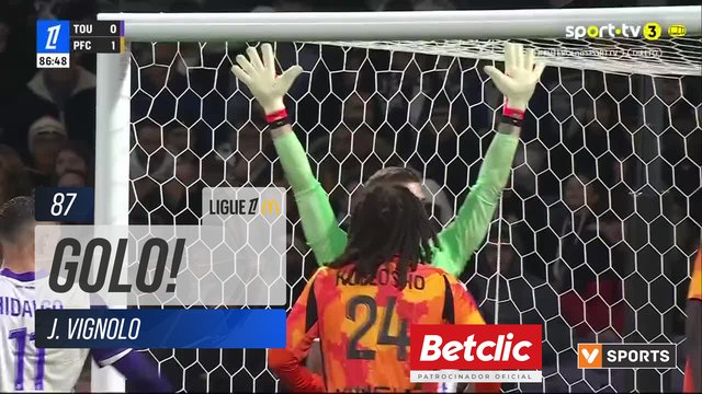 GOLO! Toulouse, J. Vignolo aos 87', Toulouse 1-1 Paris FC