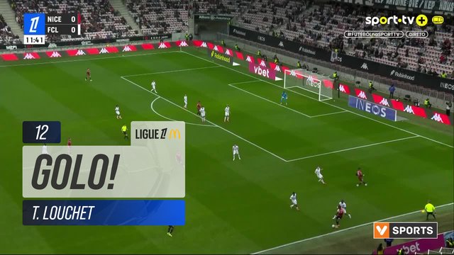 GOLO! Nice, T. Louchet aos 12', Nice 1-0 Lorient