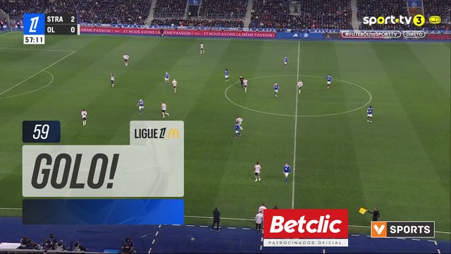 GOLO! Lyon aos 59', Strasbourg 2-1 Lyon