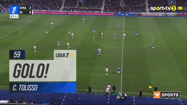 GOLO! Lyon, C. Tolisso aos 59', Strasbourg 2-1 Lyon