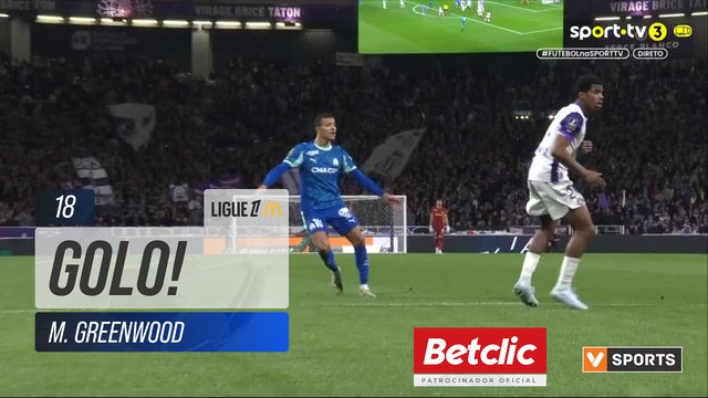 GOLO! Marselha, M. Greenwood aos 18', Toulouse 0-1 Marselha