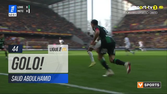 GOLO! Lens, Saud Abdulhamid aos 44', Lens 1-0 Metz