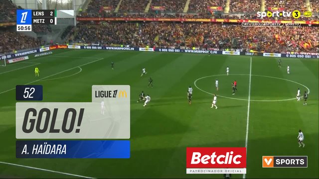 GOLO! Lens, A. Haïdara aos 52', Lens 3-0 Metz