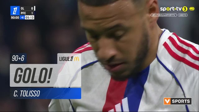 GOLO! Lyon, C. Tolisso aos 90'+6', Lyon 1-1 Paris FC