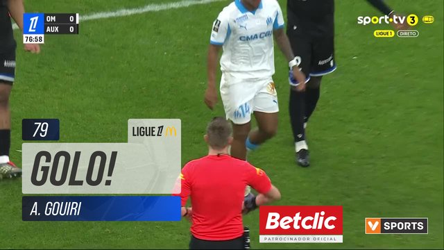 GOLO! Marselha, A. Gouiri aos 79', Marselha 1-0 Auxerre