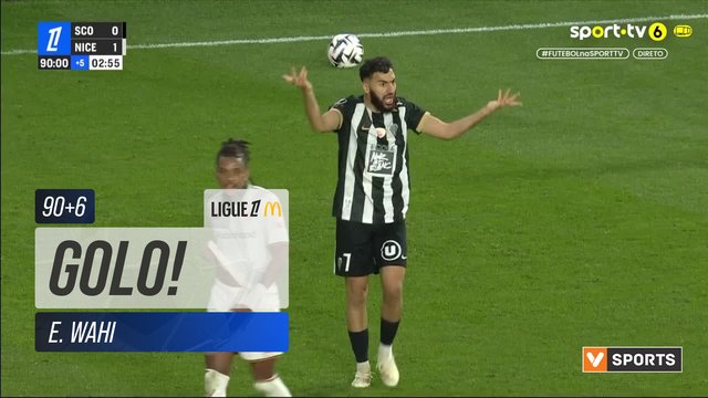 GOLO! Nice, E. Wahi aos 90'+6', Angers 0-2 Nice