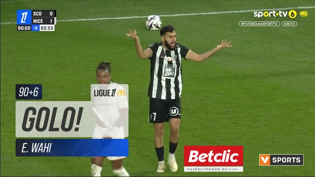 GOLO! Nice, E. Wahi aos 90'+6', Angers 0-2 Nice
