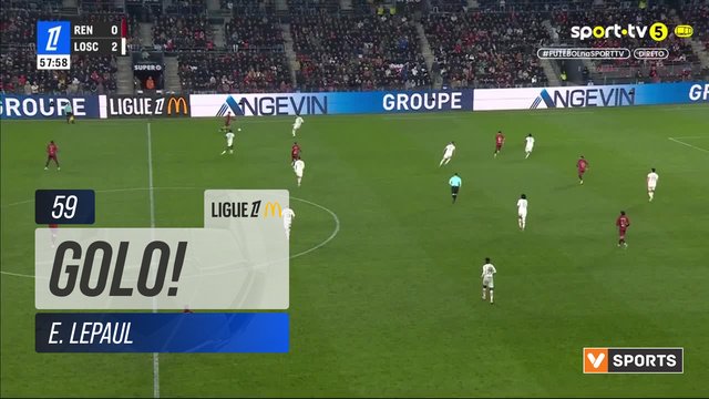 GOLO! Rennes, E. Lepaul aos 59', Rennes 1-2 Lille
