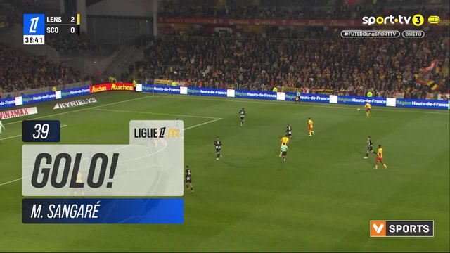 GOLO! Lens, M. Sangaré aos 39', Lens 3-0 Angers