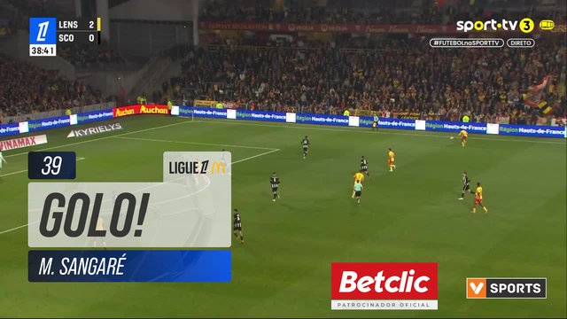 GOLO! Lens, M. Sangaré aos 39', Lens 3-0 Angers