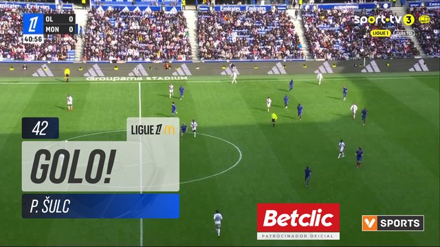 GOLO! Lyon, P. Šulc aos 42', Lyon 1-0 Monaco
