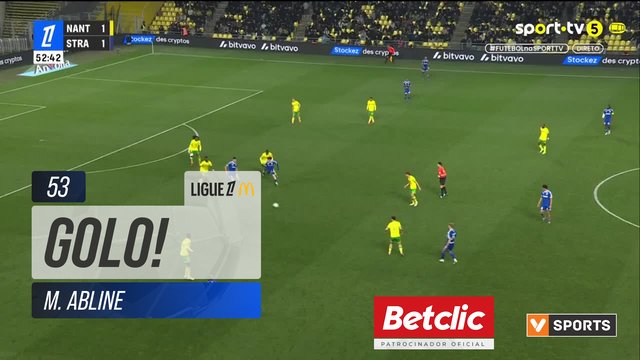 GOLO! Nantes, M. Abline aos 53', Nantes 2-1 Strasbourg