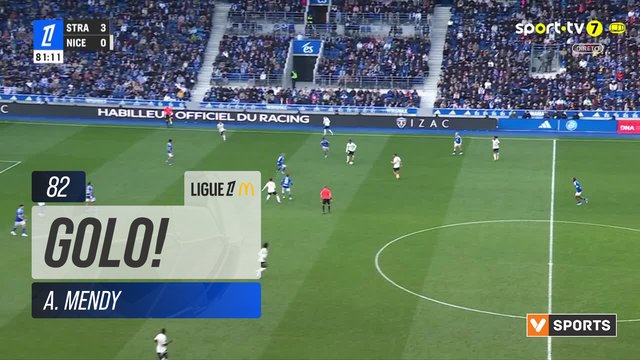 GOLO! Nice, A. Mendy aos 82', Strasbourg 3-1 Nice