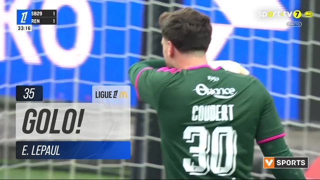 GOLO! Rennes, E. Lepaul aos 35', Brest 1-2 Rennes