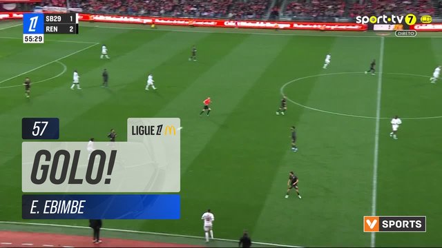 GOLO! Brest, E. Ebimbe aos 57', Brest 2-2 Rennes