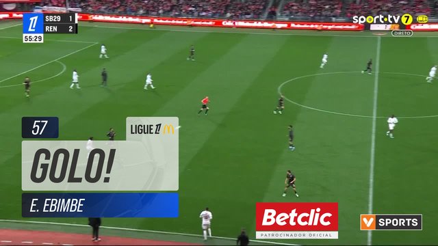 GOLO! Brest, E. Ebimbe aos 57', Brest 2-2 Rennes