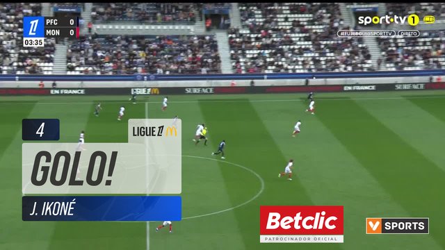 GOLO! Paris FC, J. Ikoné aos 4', Paris FC 1-0 Monaco