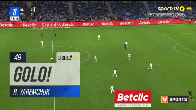 GOLO! Lyon, R. Yaremchuk aos 49', Lyon 1-0 Lorient